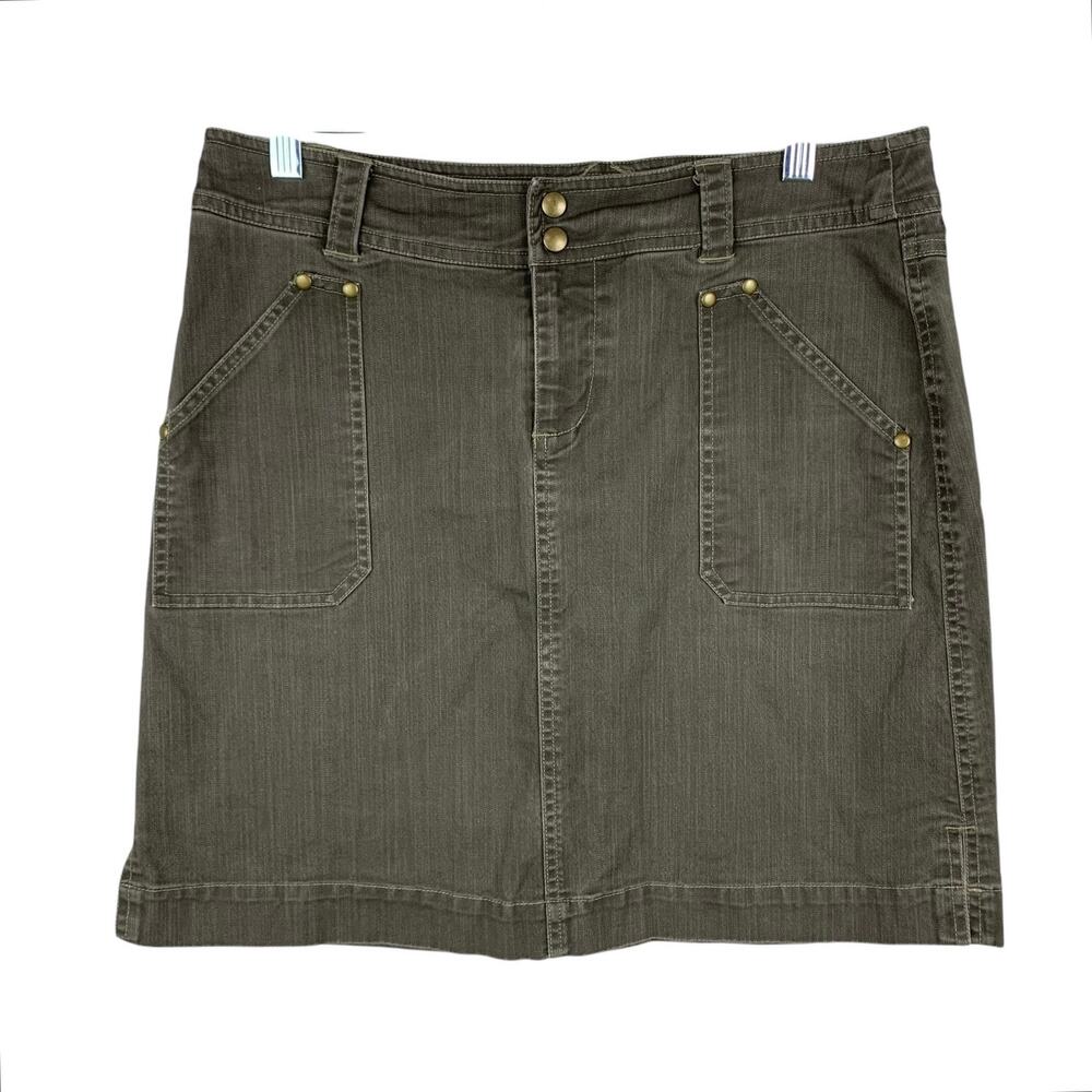 Kuhl Stirr Adventure Skirt Green Pockets Utility Outdoor Gorpcore Women's 10